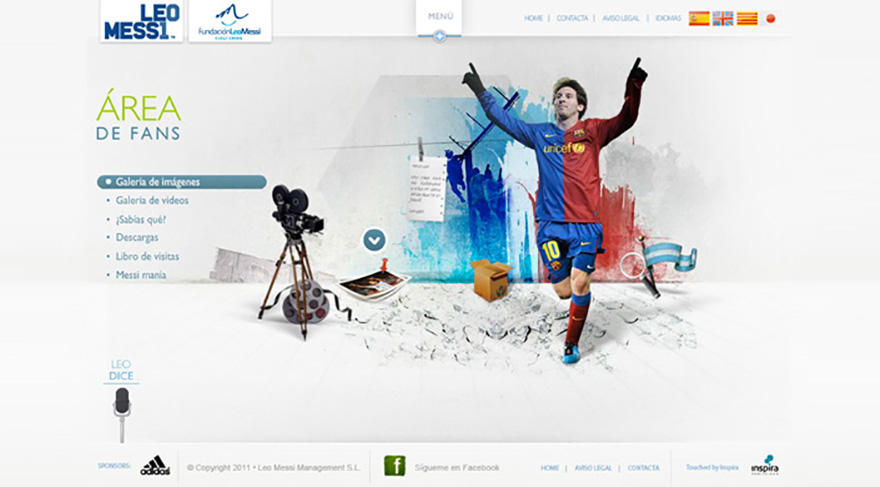 Diseño y desarrollo del website oficial de Leo Messi