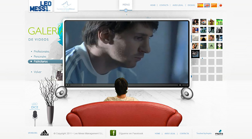 Diseño y desarrollo del website oficial de Leo Messi